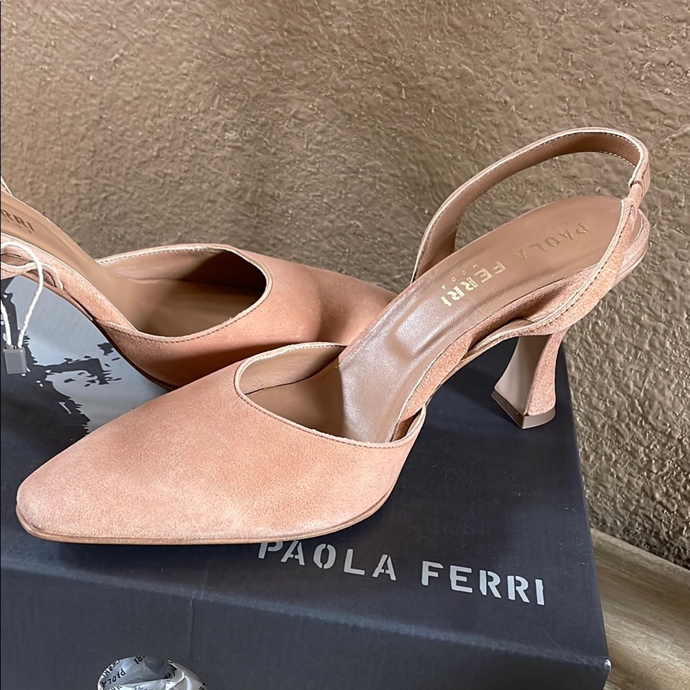 Paola Ferri Amalfi Nude leather heels . 
Size 37 New in box